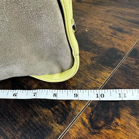 Jimmy Choo Rosalie Satchel 2-Way Bag Suede Leather Beige Yellow - Picture 16 of 16